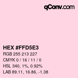 カラーコード: HEX #FFD5E3 | qconv.com