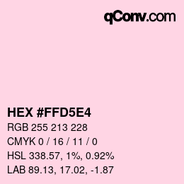颜色代码: HEX #FFD5E4 | qconv.com