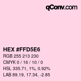 カラーコード: HEX #FFD5E6 | qconv.com