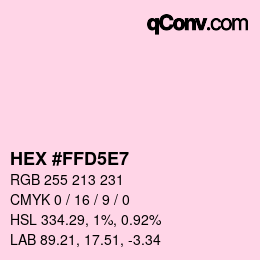 Color code: HEX #FFD5E7 | qconv.com