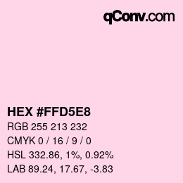 Color code: HEX #FFD5E8 | qconv.com