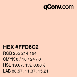 Color code: HEX #FFD6C2 | qconv.com