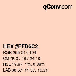 Color code: HEX #FFD6C2 | qconv.com