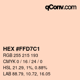 Color code: HEX #FFD7C1 | qconv.com