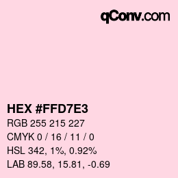 Color code: HEX #FFD7E3 | qconv.com