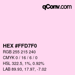 Color code: HEX #FFD7F0 | qconv.com