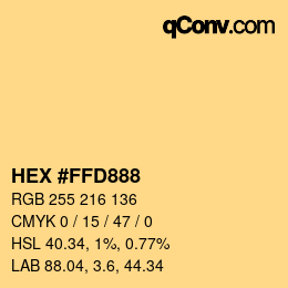 颜色代码: HEX #FFD888 | qconv.com