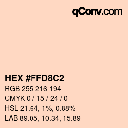 カラーコード: HEX #FFD8C2 | qconv.com