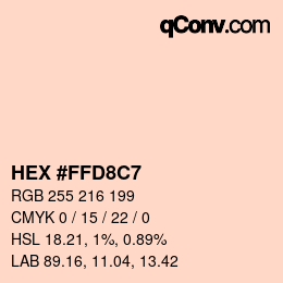 カラーコード: HEX #FFD8C7 | qconv.com