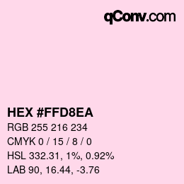 Código de color: HEX #FFD8EA | qconv.com