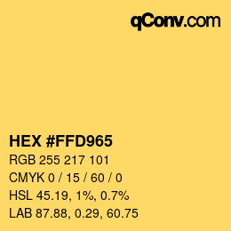 Color code: HEX #FFD965 | qconv.com