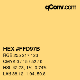 カラーコード: HEX #FFD97B | qconv.com