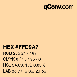 カラーコード: HEX #FFD9A7 | qconv.com