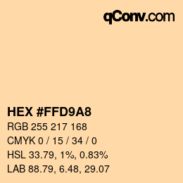 カラーコード: HEX #FFD9A8 | qconv.com