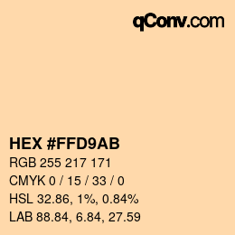 Color code: HEX #FFD9AB | qconv.com