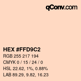 Color code: HEX #FFD9C2 | qconv.com