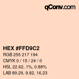 カラーコード: HEX #FFD9C2 | qconv.com