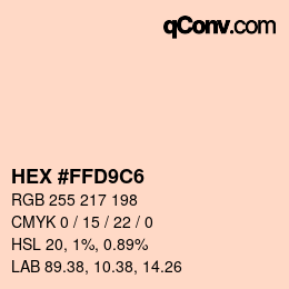 Color code: HEX #FFD9C6 | qconv.com