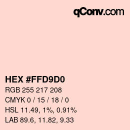 Color code: HEX #FFD9D0 | qconv.com
