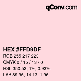 Color code: HEX #FFD9DF | qconv.com