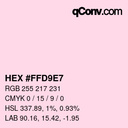 カラーコード: HEX #FFD9E7 | qconv.com