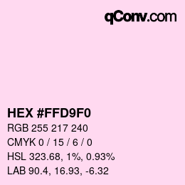 カラーコード: HEX #FFD9F0 | qconv.com