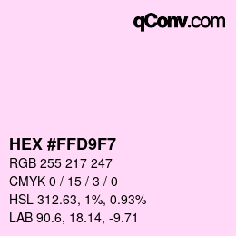 Color code: HEX #FFD9F7 | qconv.com