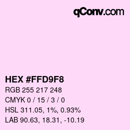 Color code: HEX #FFD9F8 | qconv.com