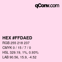カラーコード: HEX #FFDAED | qconv.com