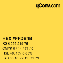 カラーコード: HEX #FFDB4B | qconv.com