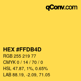 Color code: HEX #FFDB4D | qconv.com