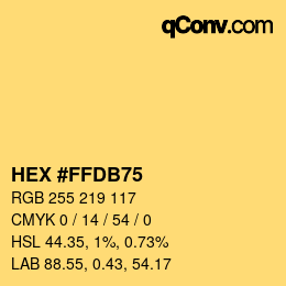 颜色代码: HEX #FFDB75 | qconv.com
