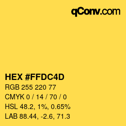 颜色代码: HEX #FFDC4D | qconv.com