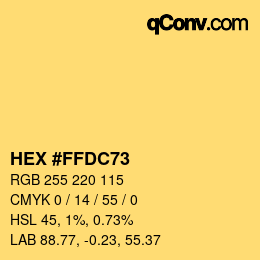 Color code: HEX #FFDC73 | qconv.com