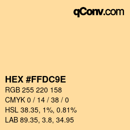 カラーコード: HEX #FFDC9E | qconv.com