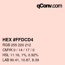 Color code: HEX #FFDCD4 | qconv.com