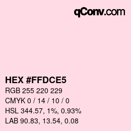 Color code: HEX #FFDCE5 | qconv.com