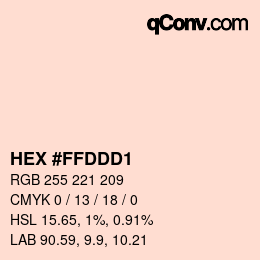 Color code: HEX #FFDDD1 | qconv.com