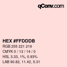 カラーコード: HEX #FFDDDB | qconv.com