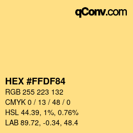 Color code: HEX #FFDF84 | qconv.com