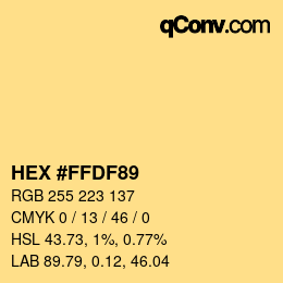 Color code: HEX #FFDF89 | qconv.com