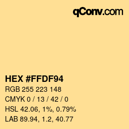 Color code: HEX #FFDF94 | qconv.com