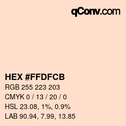 Farbcode: HEX #FFDFCB | qconv.com