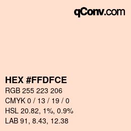 Farbcode: HEX #FFDFCE | qconv.com