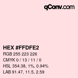 カラーコード: HEX #FFDFE2 | qconv.com