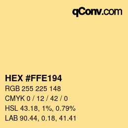 颜色代码: HEX #FFE194 | qconv.com