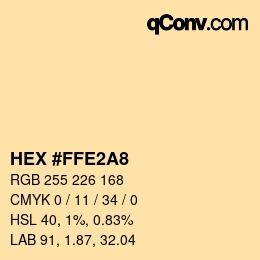 颜色代码: HEX #FFE2A8 | qconv.com