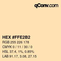 カラーコード: HEX #FFE2B2 | qconv.com