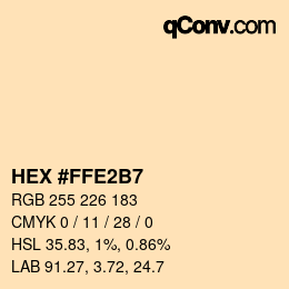 カラーコード: HEX #FFE2B7 | qconv.com