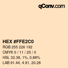 Color code: HEX #FFE2C0 | qconv.com